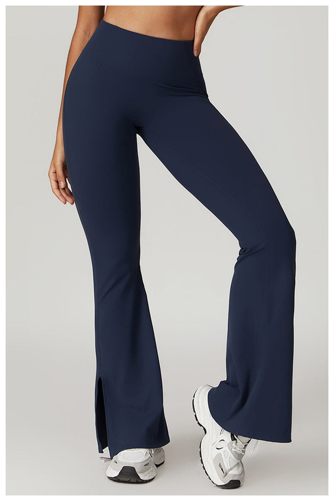Mira Flared Slit Bottoms Navy