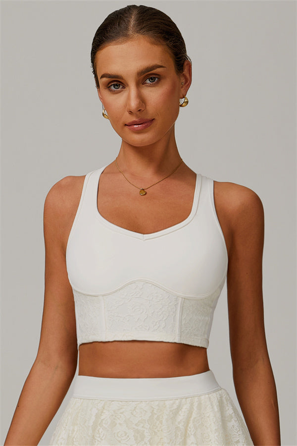 The Wonder Crop Top Almond