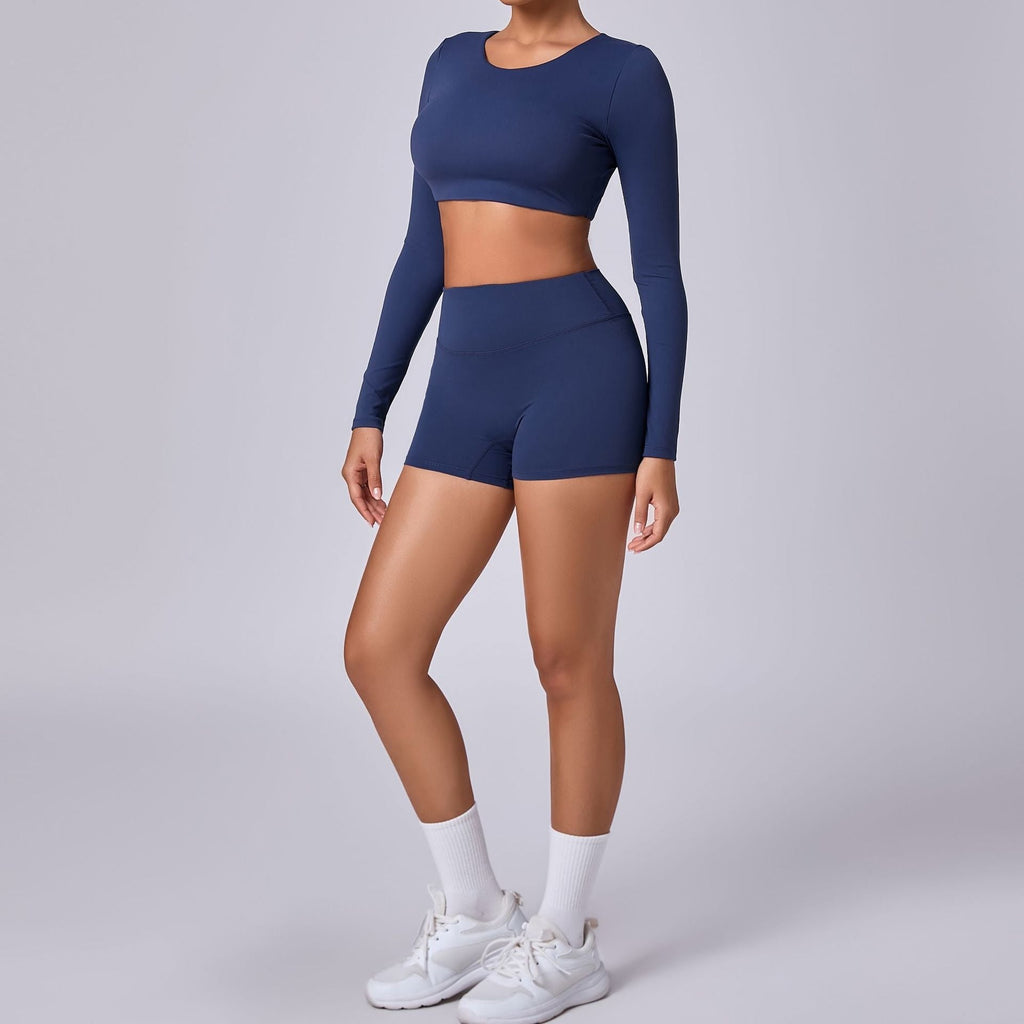 Beth Longsleeve Crop Top & Shorts Set