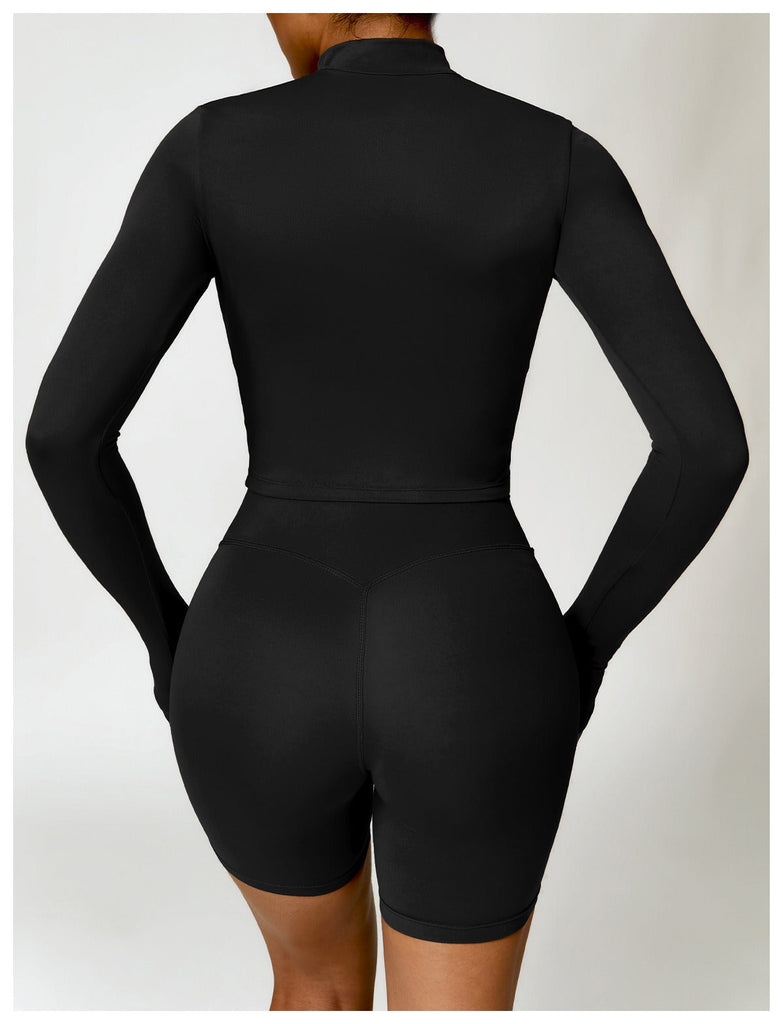 Supreme Zip Longsleeve Top & Shorts Set