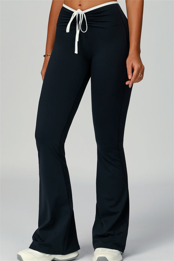 The Skyline Tie Top Flared Leggings Headband 3-Piece Set