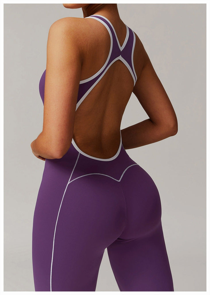 Martha Contrast Flared Jumpsuit