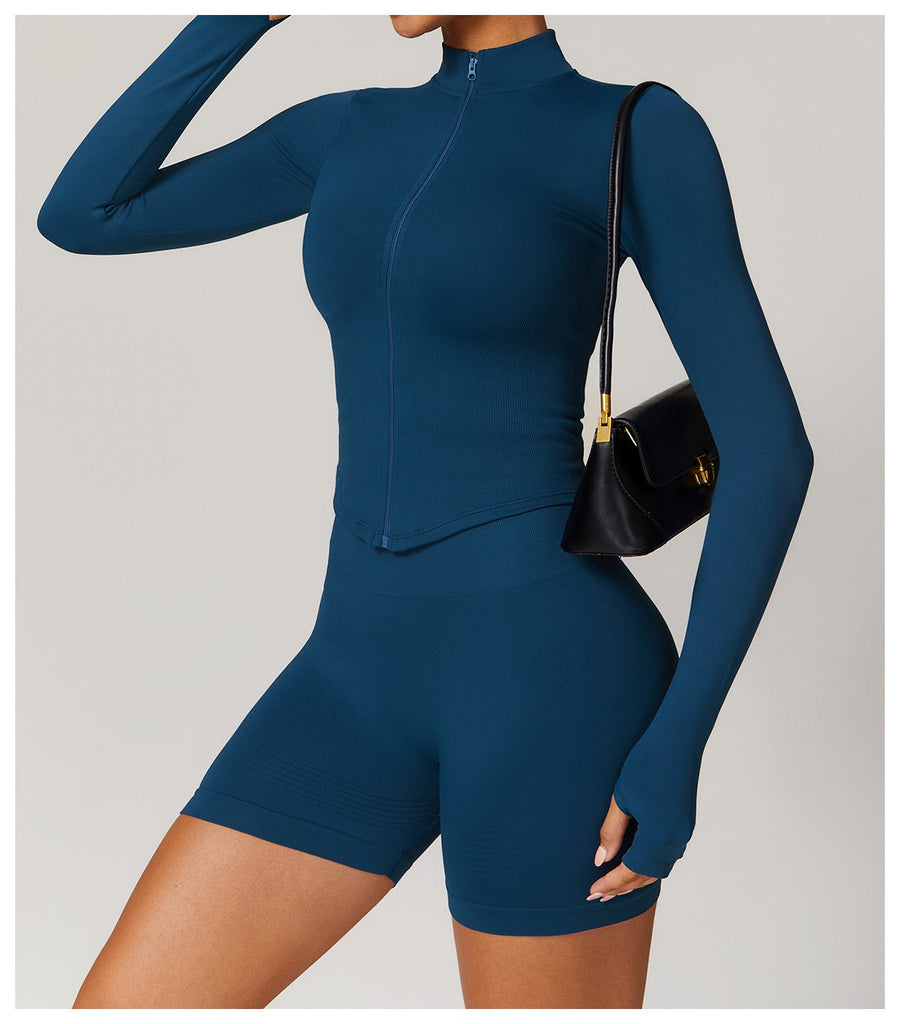 Blake Longsleeve Zip Top & Shorts Set