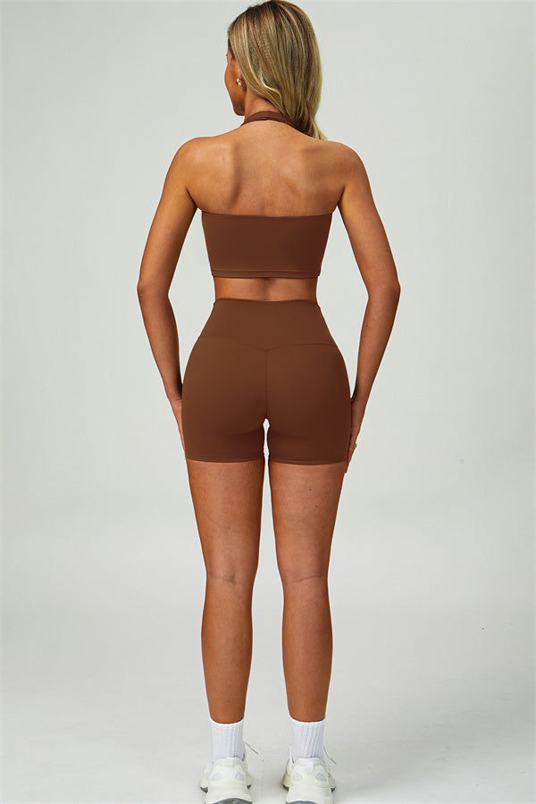 The Seraphine Halter Crop Top Shorts 2-Piece Set