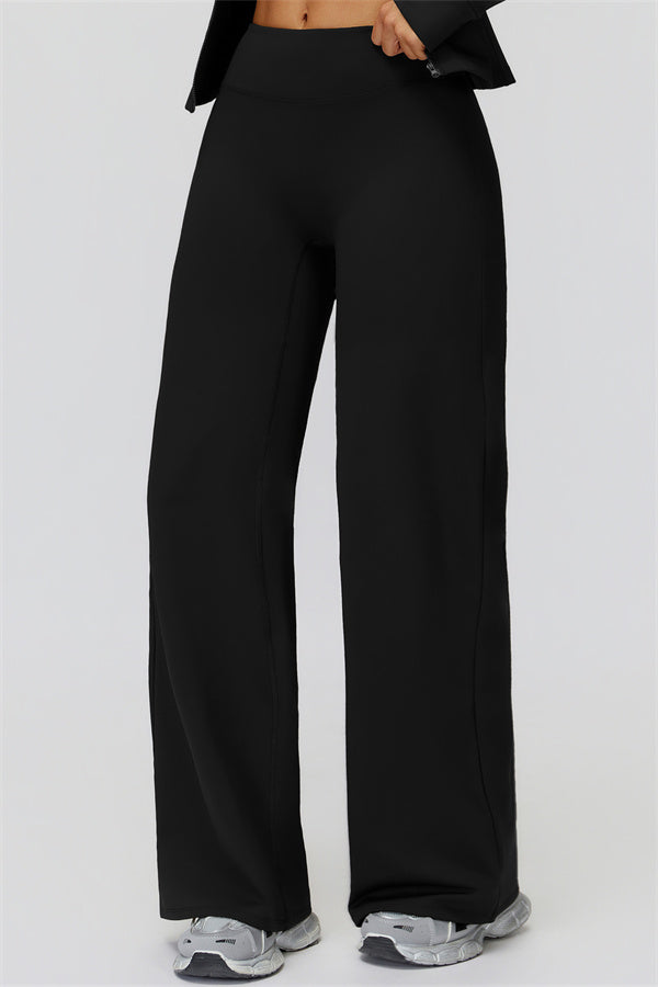 The FemmeFit Zip Jacket Straight Leg Pants 2-Piece Set