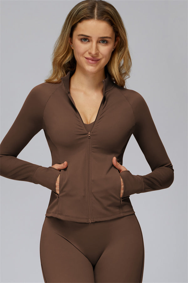 The FlexCore Zip Jacket Taupe