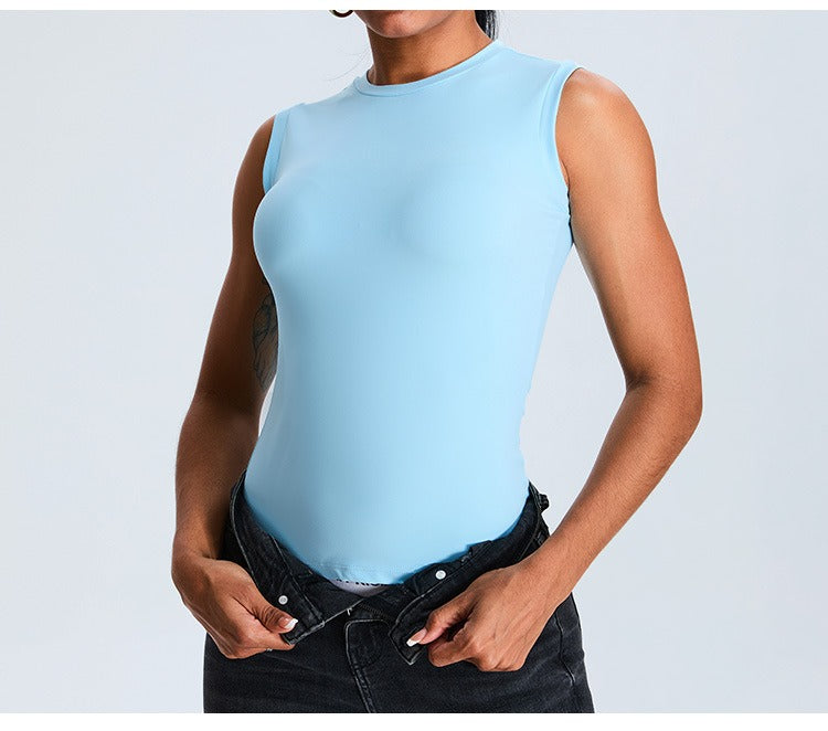 Carly Sleeveless Top Light blue