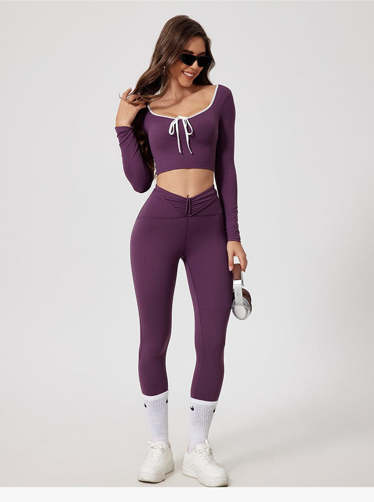 Leonor Crop Longsleeve Top & Leggings Set