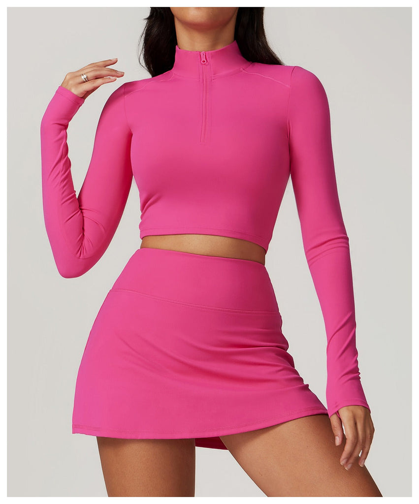Mira Longsleeve Top & Skort Set Hot pink