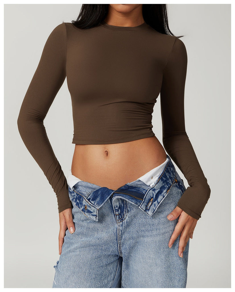 Violet Longsleeve Top Brown