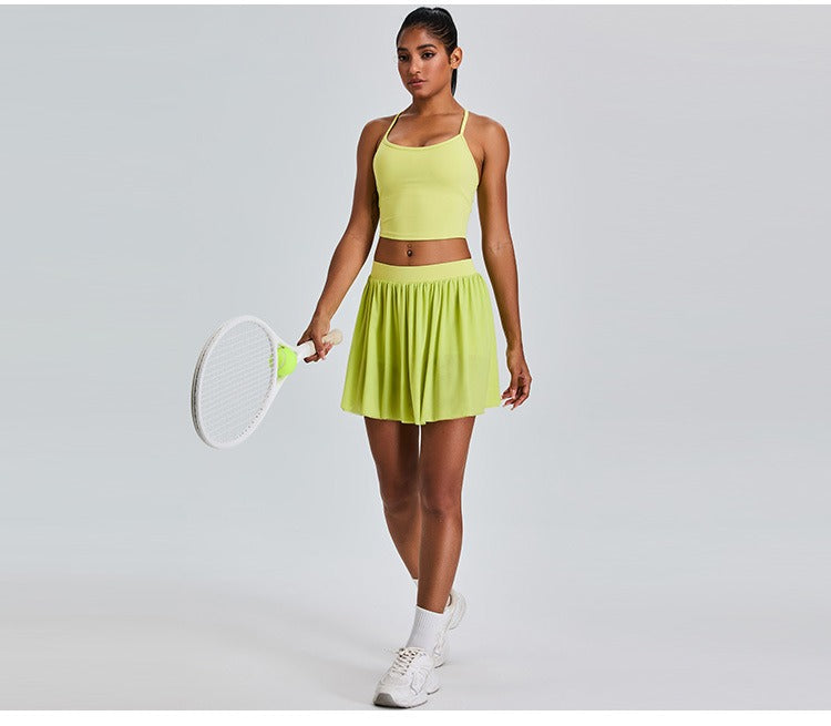 Sapphira Crop Top & Skort Set