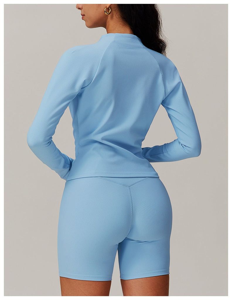 Casey Longsleeve Zip Top & Shorts Set