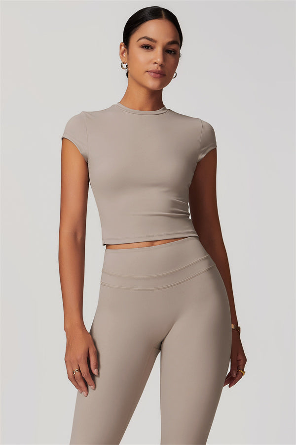 The Enigma T-shirt Leggings 2-Piece Set Camel