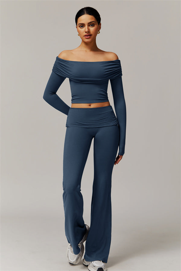 The Luxe Ruched Long Sleeve Off-Shoulder Top