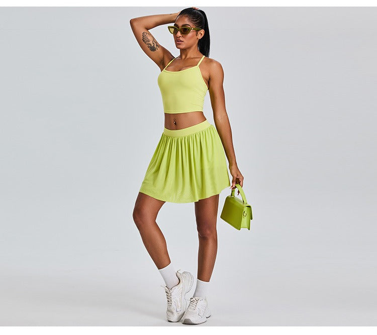 Sapphira Crop Top & Skort Set