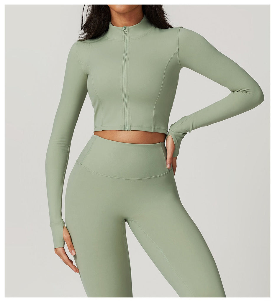 Thea Zip Longsleeve Top