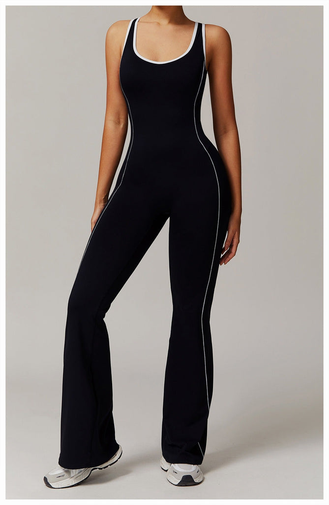 Martha Contrast Flared Jumpsuit
