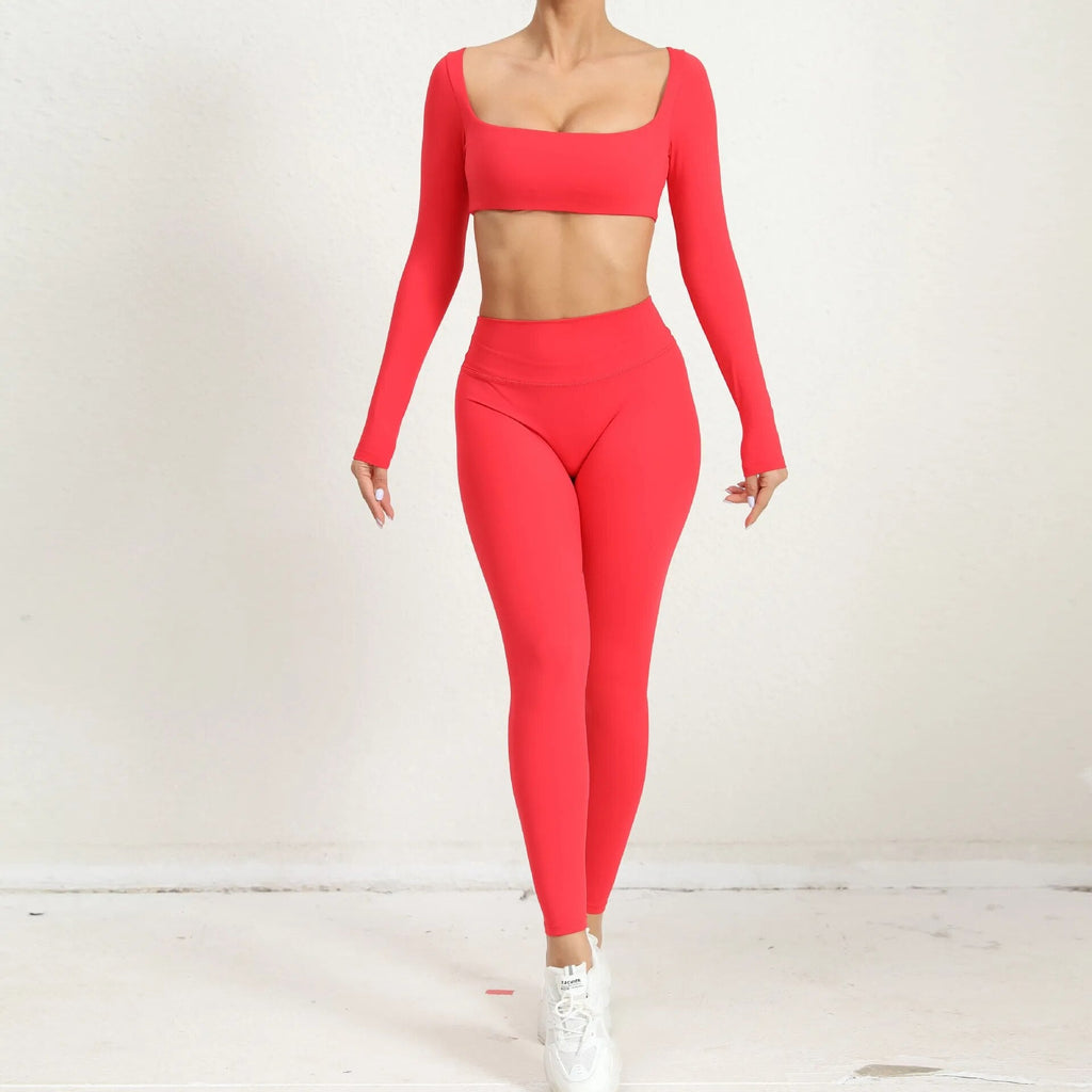 Ultimate Square Longsleeve & Leggings Set Red