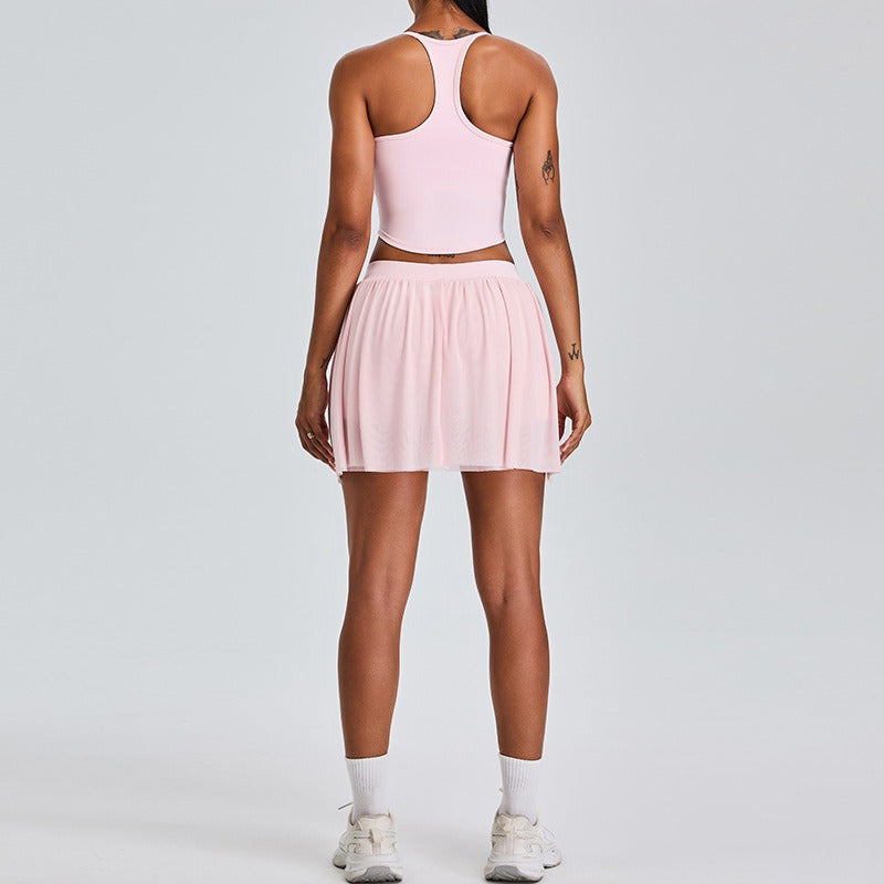 Sapphira Crop Top & Skort Set