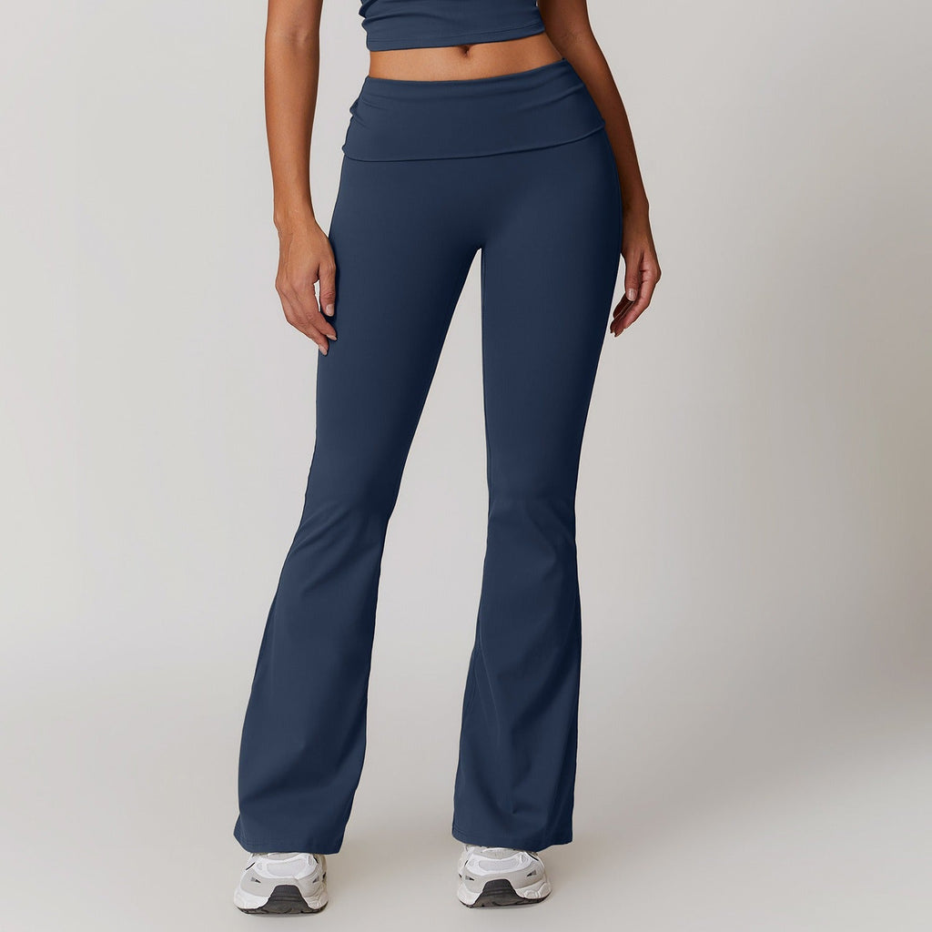 Ayla Folded Flared Bottoms Navy