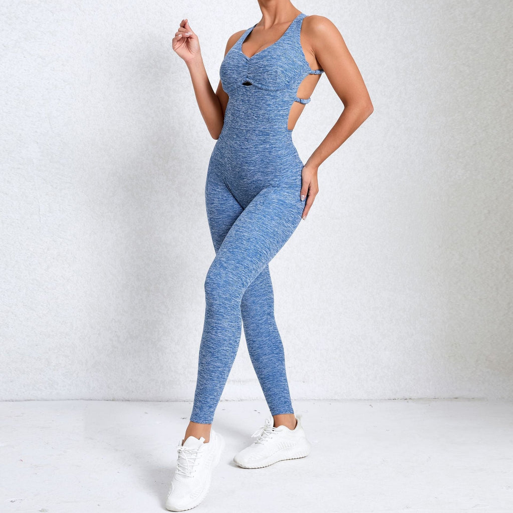 Double Cross Back Active Jumpsuit