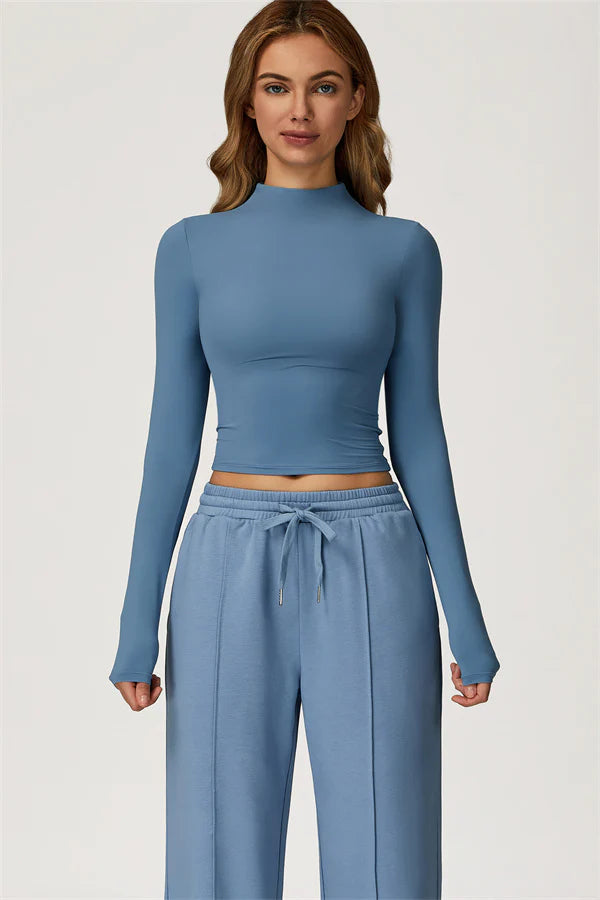 The Motion Crop Top Sweatpants 2-Piece Set Wedgewood