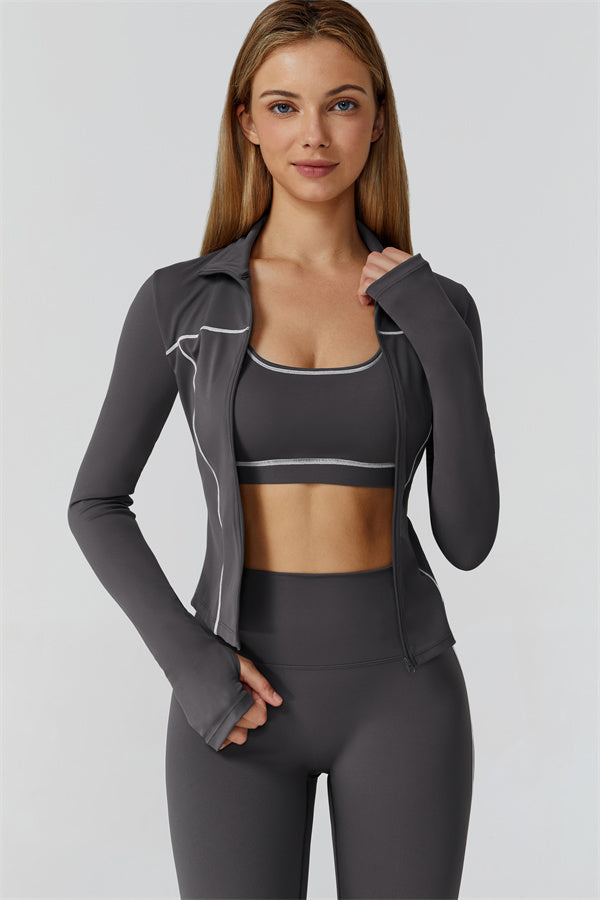 The Venus Zip Longsleeve Top