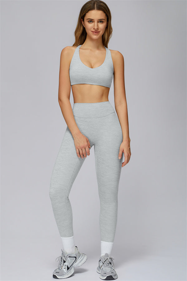The Radiance Jacket Racerback Sports Bra Leggings 3-Piece Set