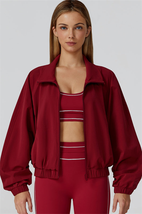 The Venus Zip Jacket Red Berry