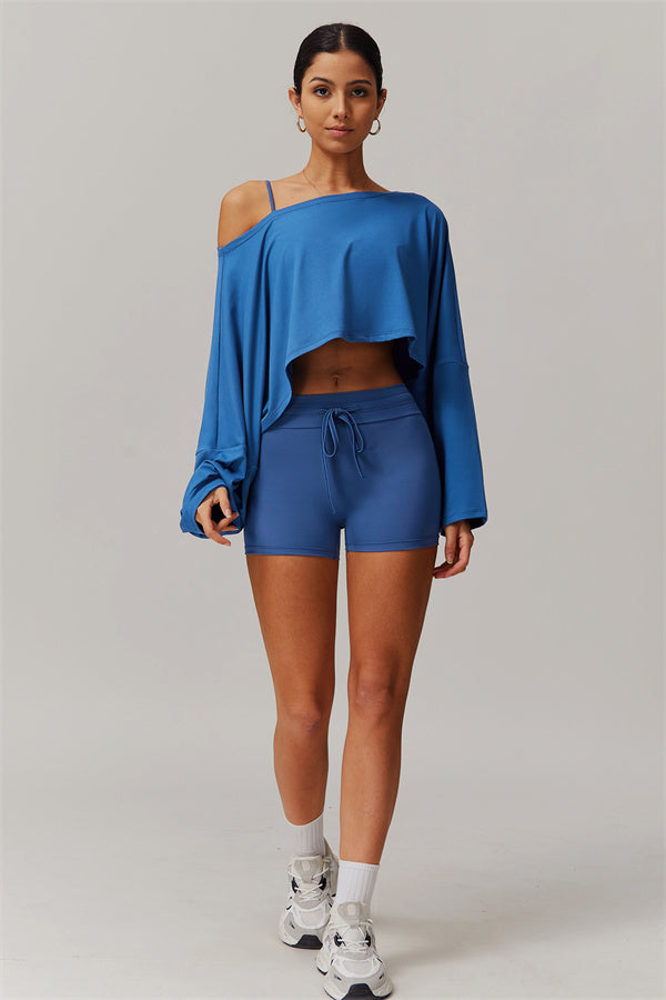 The Resonate Drift Cropped Pullover Shorts 2-Piece Set