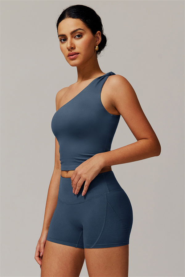 The Luxe One-Shoulder Crop Top
