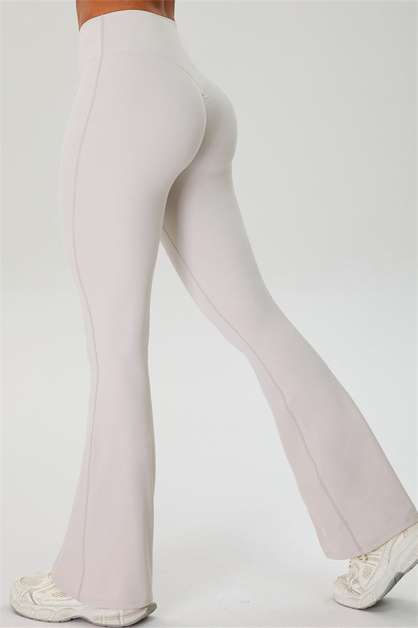 The Ember Flared Leggings Pearl White