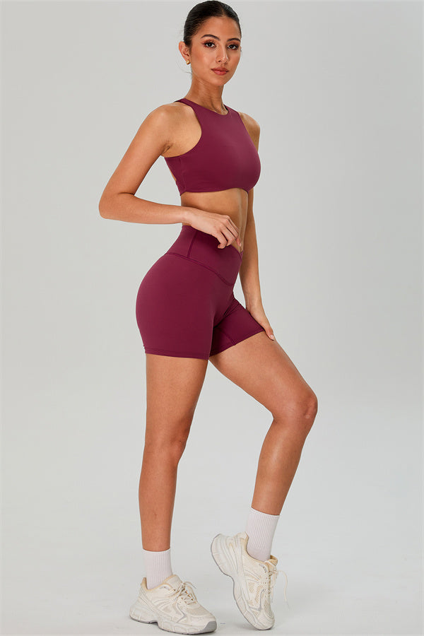 The Jewel Crop Top Crossover Shorts 2-Piece Set