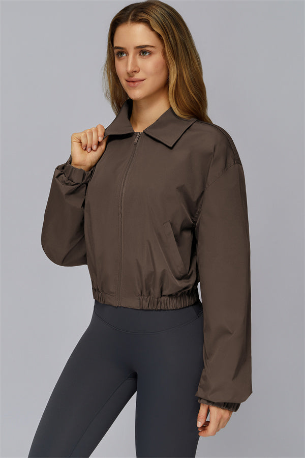 The Elle Form Crop Zip Jacket