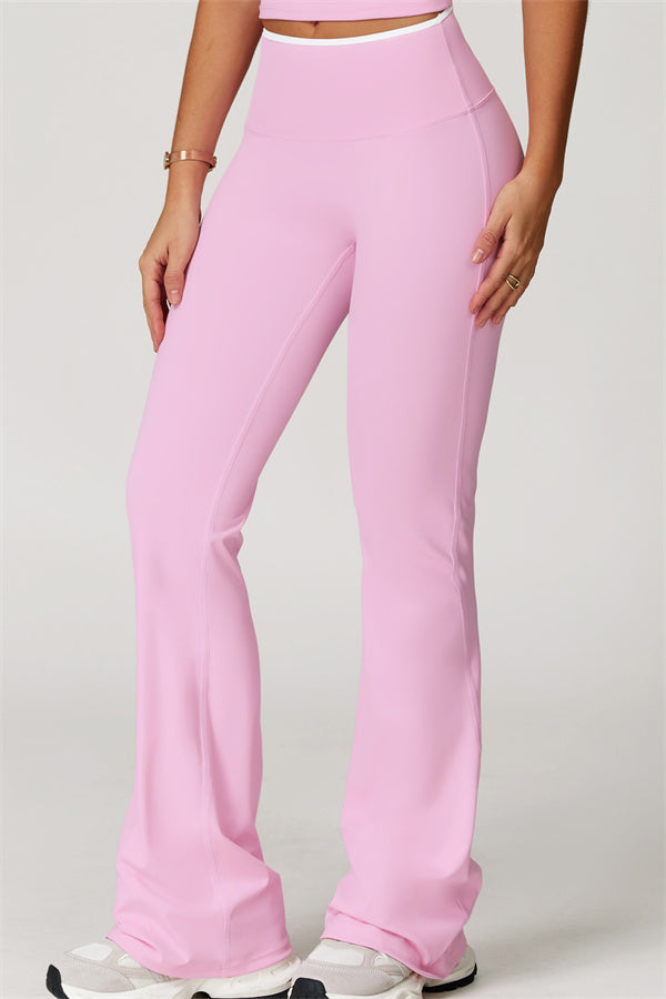 The Quest Cross Back Crop Top Flared Leggings 2-Piece Set