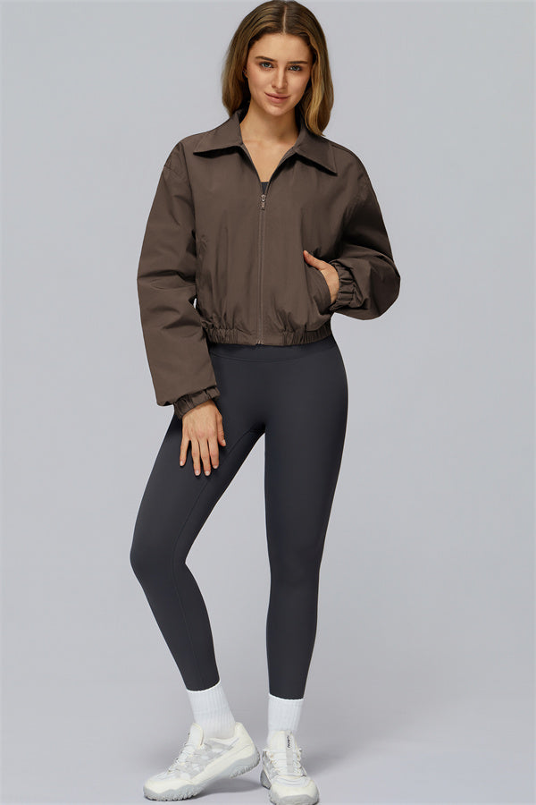 The Elle Form Crop Zip Jacket