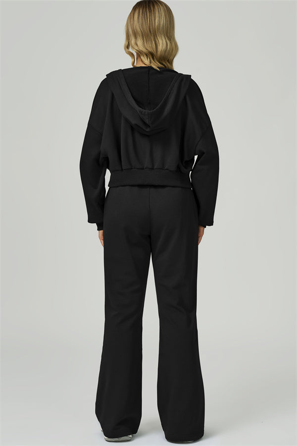 The FlexFit Crop Hoodie Pants 2-Piece Set