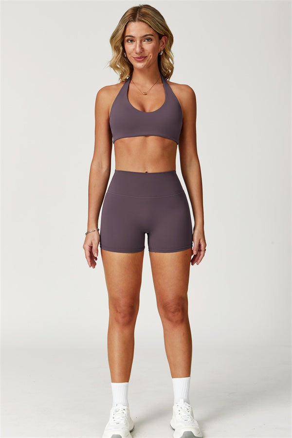 The Boost Halter Sports Bra Isabella Shorts 2-Piece Set