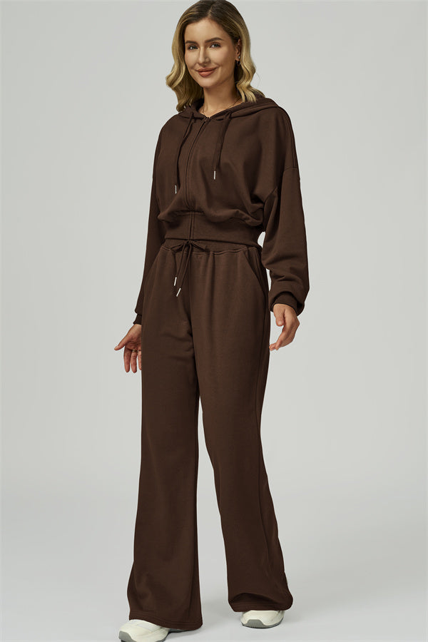 The FlexFit Crop Hoodie Pants 2-Piece Set