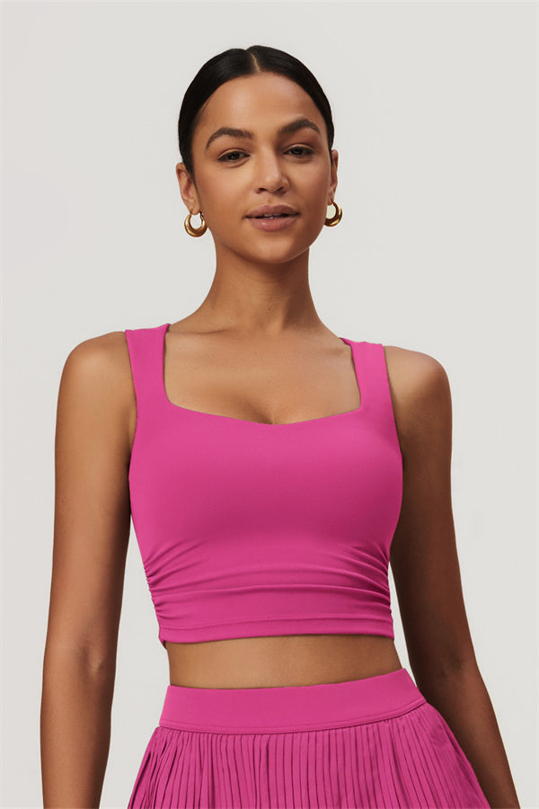 The Balance Crop Top Hibiscus