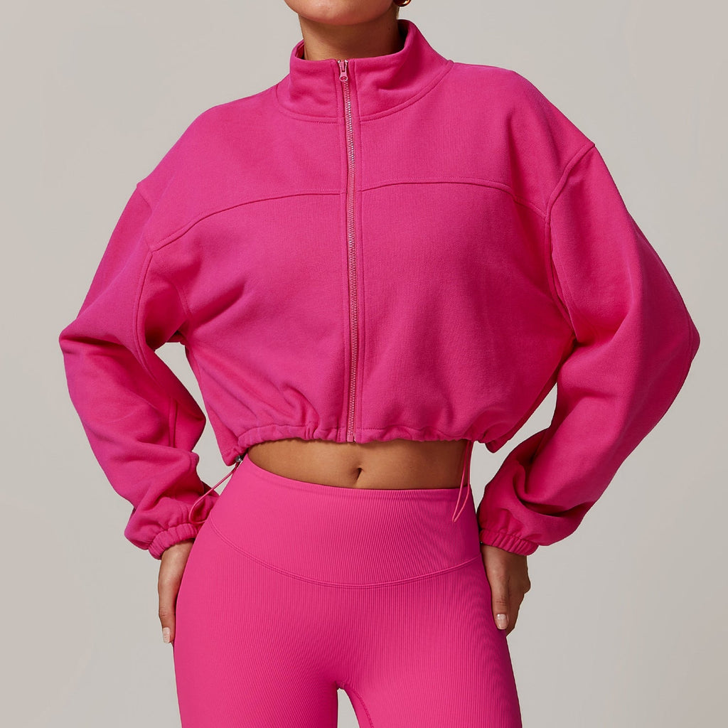 Milana Fleece Zip Jacket Hot pink