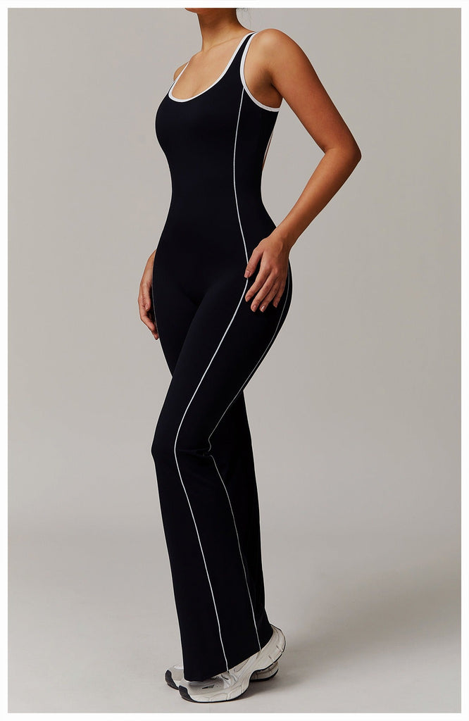 Martha Contrast Flared Jumpsuit