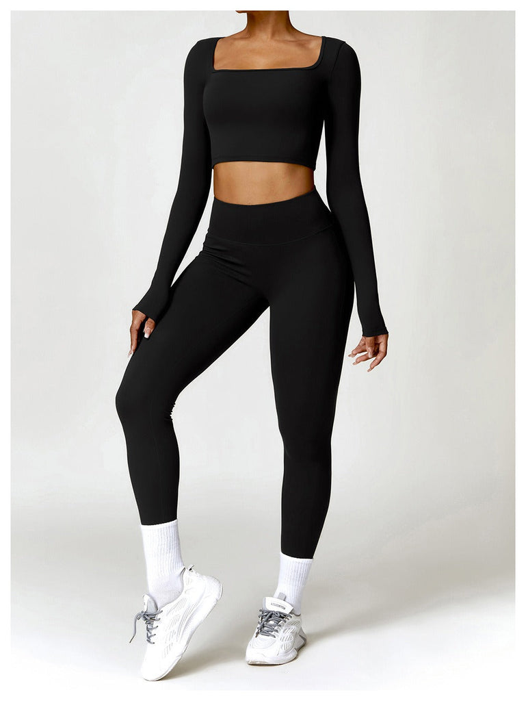 Rachel Longsleeve Legging Set Black