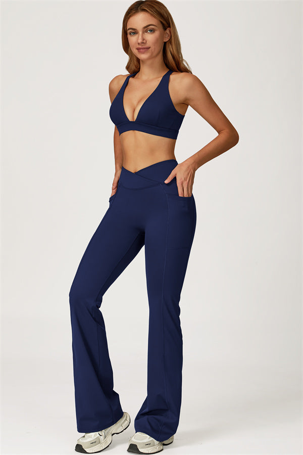 The Glacier Sports Bra Flared Leggings 2-Piece Set