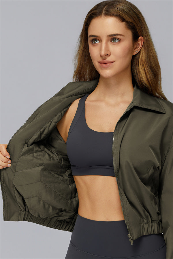 The Elle Form Crop Zip Jacket