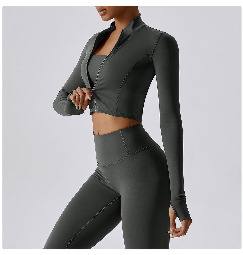Thea Zip Longsleeve Top