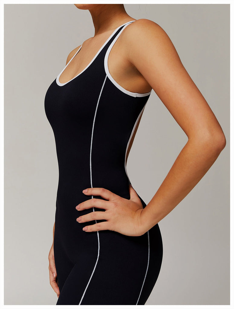 Martha Contrast Flared Jumpsuit
