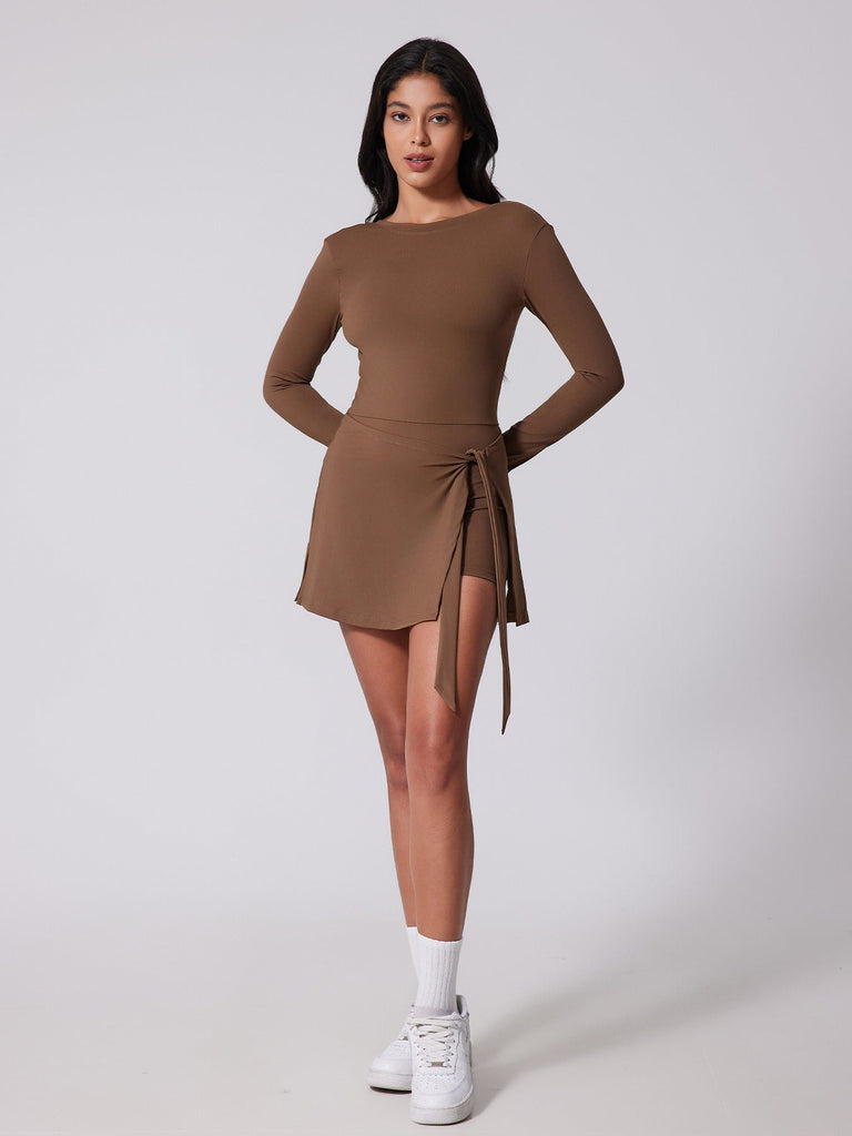 Elise Longsleeve Bow Skort Dress