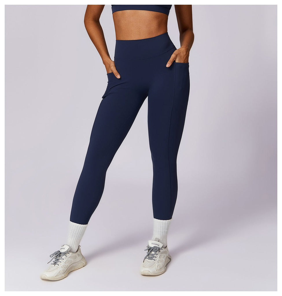 Gillian Side Pockets Leggings Navy