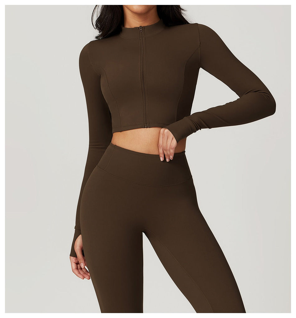 Thea Zip Longsleeve Top